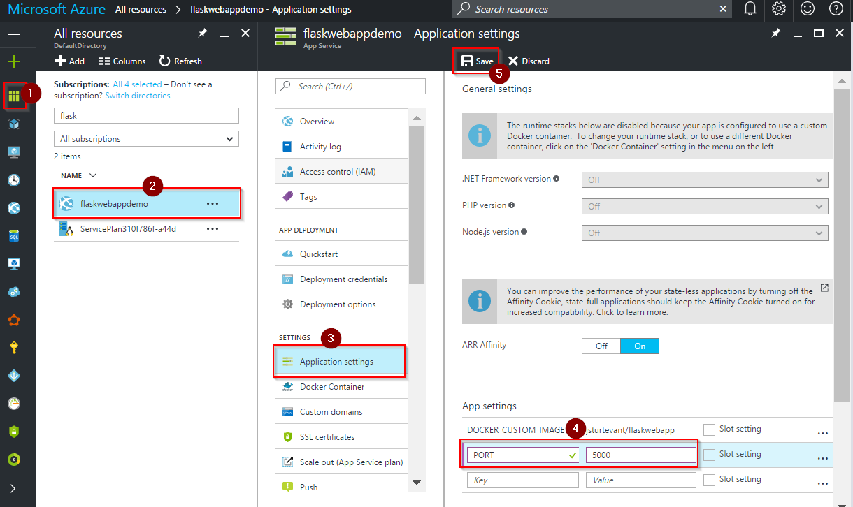 new azure web app for linux