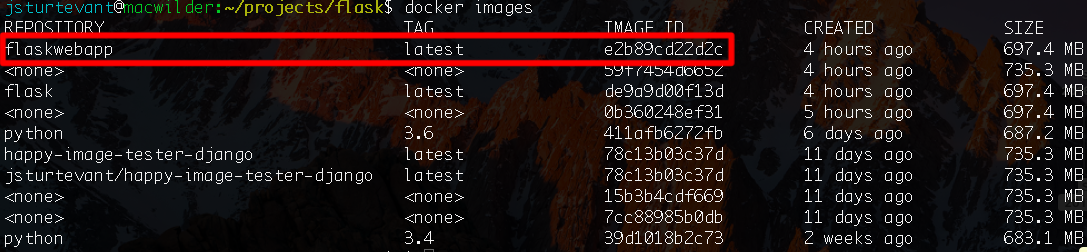 docker images id